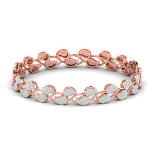 Nueva colección de brazaletes de diamantes cultivados Leb de corte redondo de Plata de Ley 925 para mujer para uso diario, boda o fiesta - Product Image 3