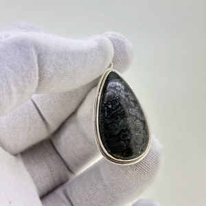 Colgante de Pirita de Plata de Ley Hecho a Mano, Cabujones en Forma de Pera, Amuleto Vintage, Joyería de Boda, Regalo para el Día de la Madre - Product Image 1