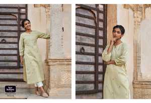 Tenue indienne élégante meilleur tissu vêtements ethniques Kurti en coton pur lin avec fabricant de travaux imprimés numériques d'Inde - Product Image 4