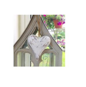 Coeur suspendu élégant en bois naturel décoration murale de Noël personnalisable en gros - Product Image 3