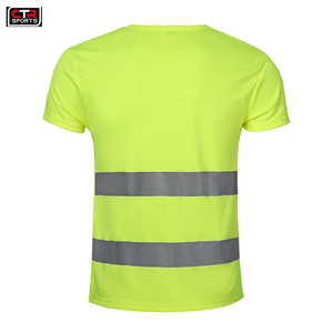 Vêtements de travail de construction haute visibilité pour hommes-T-shirt haute visibilité à manches courtes Bande réfléchissante imperméable Construction haute visibilité - Product Image 4