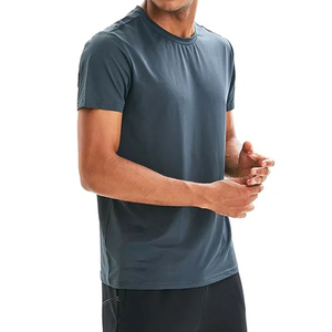 T-shirt en jersey léger à manches courtes pour homme, coupe ajustée, séchage rapide, logo personnalisé, lettres personnalisées, nouvelle mode, basique BD - Product Image 5