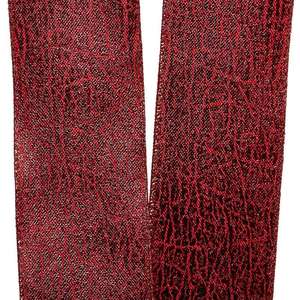 Metallic Crackle Glitter Polyester <b>Ribbon</b> <b>Wired</b> Spool for Gift & Christmas Halloween Wedding Packaging - Product Image 3