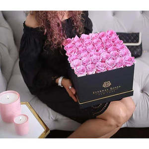Lennox Grand Eternal Rose Preserved Square Gift Box for Birthday Anniversary Mother's Day and Valentine's Day - Product Image 2