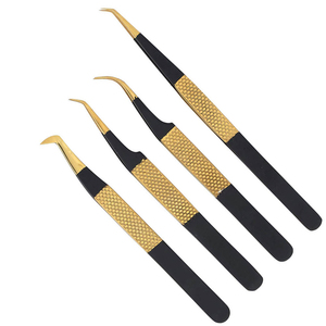 Pince à cils en acier inoxydable enduit arc-en-ciel de qualité supérieure outils de précision pour extensions de cils pince à cils colorée - Product Image 3