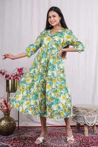 Robe évasée élégante pour femmes manches courtes imprimé été église carrière bureau Occasions formelles élégant bureau dames une poche - Product Image 6