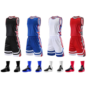 Conjunto de camiseta de baloncesto estampado transpirable para adultos y niños incluye Chaleco de entrenamiento pantalones cortos uniforme de equipo para deportes de hombres - Product Image 6