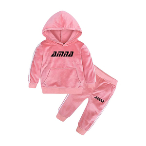 Chándal de moda para niños, jersey con capucha y pantalones cómodos de terciopelo, hecho en paquistaní - Product Image 1