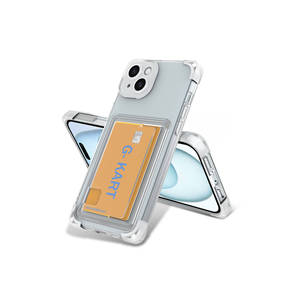 Coque en silicone transparente antichoc UnDePlus avec porte-cartes pour Apple iPhone 14, Vivo Y93, IQOO Neo – Style INS - Product Image 1