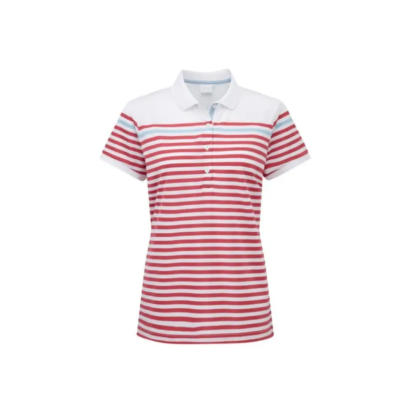 Plus Size Polo Neck Short Sleeve New Arrival Formal Casual Wholesale Cheap Price Striped Polo Shirt For Women's From Bangladesh