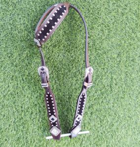 Juegos de tachuelas Western Headstalls con ajuste personalizado con nombre de marca personalizado Western Saddle Headstall Horse Tack Antique Engrave - Product Image 5