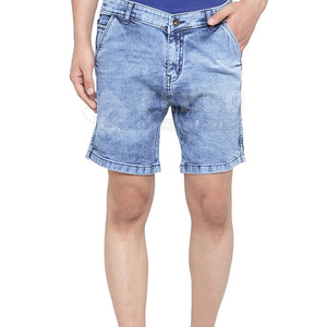 New Style Men's High <b>Waist</b> 100% Cotton Solid Casual <b>Jeans</b> Shorts Customizable Quick Dry Breathable Summer 2025 Wholesale - Product Image 1