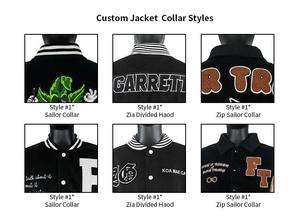 Chaquetas Unisex bordadas lisas en blanco hechas a medida, chaqueta de béisbol Letterman para hombre, chaqueta Bomber personalizada para hombre - Product Image 6