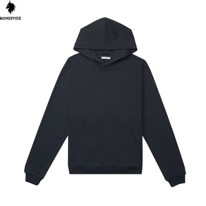 เสื้อฮู้ดแบบสวมหัวของผู้ชายเสื้อสเวตเชิ้ตสีพื้นผ้าฝ้ายโพลีเอสเตอร์ผ้า100% น้ำหนักเบาออกแบบได้ตามต้องการ - Product Image 1