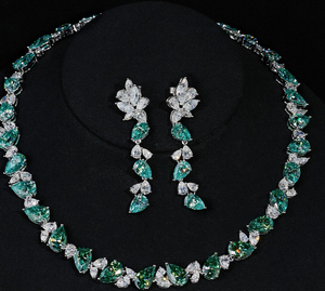 Collar de diamantes de moissanita de forma redonda blanca Collar personalizado de Plata de Ley 925 - Product Image 3