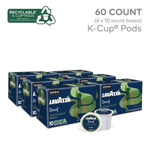 Lavazza Decaf, Cápsulas Individuales Keurig K-Cup, Café Tostado Medio, Caja de 60 Unidades - Product Image 2