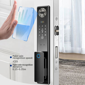 قفل ذكي من سبائك الألومنيوم يتحكم به عبر تطبيق Tuya السحابي، مناسب للأبواب 60-68 ملم، قفل ذكي رقمي مع واي فاي وتقنية التعرف على الوجه ثلاثي الأبعاد وبصمة الكف - Product Image 2