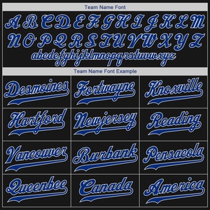 Maillot de baseball authentique personnalisé noir Royal-rouge - Product Image 3