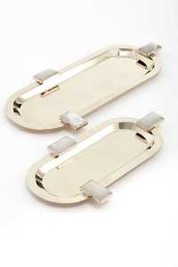 จานอาหารในห้องครัวงานแต่งงานร้านอาหารถาดเสิร์ฟอาหารดีไซน์ทันสมัยด้ามจับทำจากสเตนเลสสตีลหรูหรา - Product Image 5