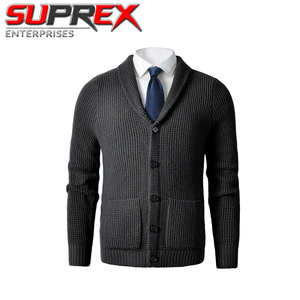 Mens Premium V-neck Heavy Cable Knit Single Breasted Wool/Viscose Button-Up Winter <b>Cardigan</b> <b>Sweater</b> Jacket Front Pocket Warm - Product Image 4