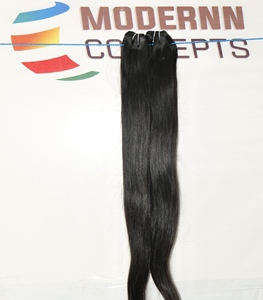Cabello Humano Virgen Indio Crudo Sin Procesar, Extensiones de Cabello Humano Remy, Trama Doble Fusionada a Máquina, Cabello Humano Liso - Product Image 4