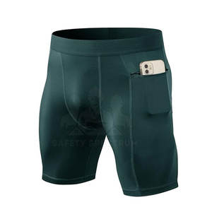 Shorts de compression sportifs mi-longs à taille élastique sur mesure respirants pour hommes Gym Fitness Haute qualité - Product Image 1