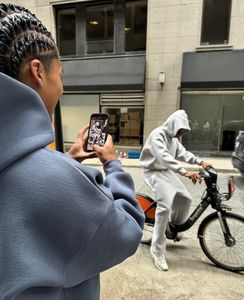 Sweat à capuche lourd avec imprimé graphique vintage surdimensionné T-shirt Streetwear pour homme grande taille en coton lourd - Product Image 2