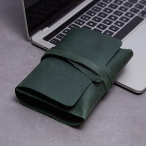 Handmade Genuine Leather Luxury Daily Use Waterproof Shockproof Cable Organizer Case Customizable Color Logo OEM Supplier - Product Image 5