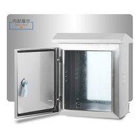 Boîtier électrique étanche IP65 en acier inoxydable 304 à double porte, pour montage en surface intérieur, avec panneau interne