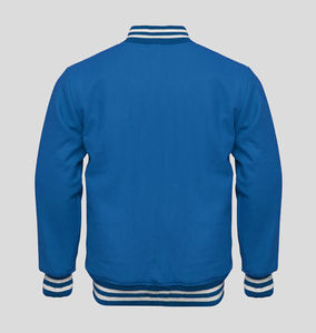 Veste universitaire d'hiver sur mesure avec manches en cuir blanc et corps en laine noire, traitement tricoté imperméable pour Letterman - Product Image 4