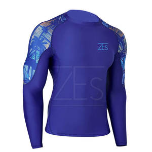 Camiseta de Protección Solar Ligera y Transpirable para Hombre, Diseño de Última Moda, con Logotipo Personalizado, Tela de Spandex/Poliéster, Manga Larga, Color Sólido - Product Image 2