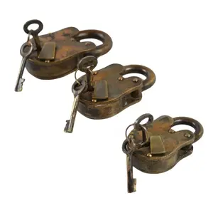 Vintage Design Beste Qualität Antik Pad Lock & Key Stilvolle Türschlösser mit 2 Schlüsseln Arbeits zustand Verwendung für Sicherheit Günstiger Preis