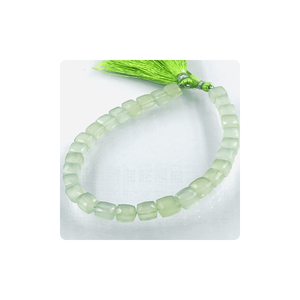 Cuentas Heishi con forma de caja facetada de piedras preciosas de Prehnita verde de calidad superior de 8 pulgadas, 6-7mm aprox. para la fabricación de joyas - Product Image 2