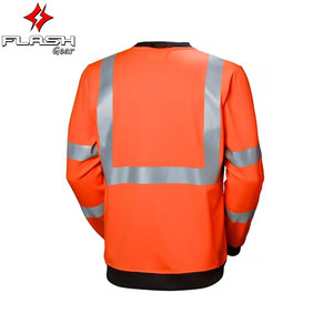 Ropa DE TRABAJO Construcción Seguridad Color naranja Ropa DE SEGURIDAD cómoda Poliéster Sudadera de manga completa al por mayor - Product Image 3