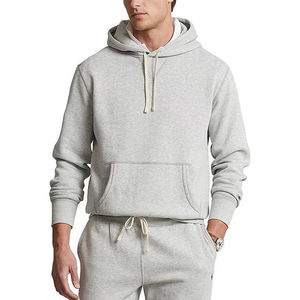 เสื้อมีฮู้ดผ้าฟลีซแบบสวมหัวเนื้อนุ่มสำหรับผู้ชายเสื้อผ้าลำลองทรงบ็อกซี่พอดีตัวสำหรับผู้ชาย - Product Image 1