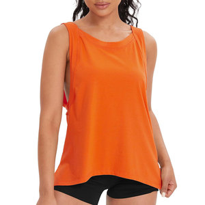 Camisetas sin mangas de gimnasio para mujer de alta calidad de estilo dulce, chaleco de Fitness personalizado para entrenamiento, Yoga, correr, deportes, tela de punto con cuentas - Product Image 1