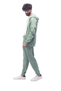 Vente en gros Logo personnalisé Veste à capuche en pierre avec fermeture éclair pour hommes Manteau d'hiver en pierres brillantes brodées avec fermeture éclair - Product Image 5