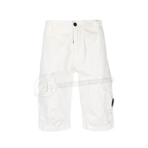 Custom Plus Size <b>Men's</b> Solid Eco-Friendly Cotton <b>Cargo</b> Shorts with Custom Logo Casual <b>White</b> Sweat Multiple Pockets - Product Image 1