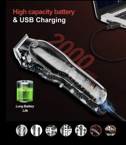 Best Quality Ready To Ship ODM 2024 Professional Electric Cordless <b>Pet</b> Trimmer Barber Men Hair Care Cutting <b>Clippers</b> New Home - Product Image 5