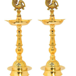 Brass Handmade <b>Gold</b> Coated <b>PILLAR</b> Shape Tabletop <b>Candle</b> Stand for Home Decoration for Valentine's Day Easter Christmas Wholesale - Product Image 1