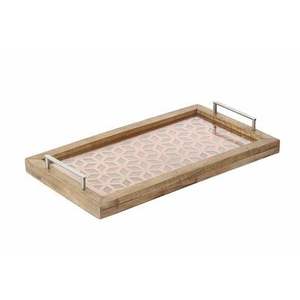 Elegante bandeja de madera de esmalte amarillo con asa para uso en el hogar y la cocina - Product Image 6