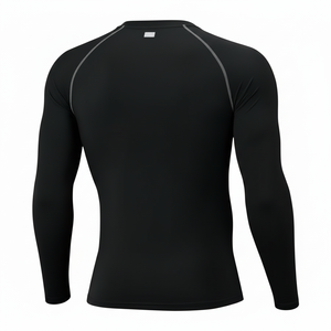 Chemises de compression à carreaux d'hiver pour hommes Respirantes Écologiques Séchage rapide Évacuation de l'humidité Couture plate Couture contrastée personnalisée Manches longues - Product Image 2