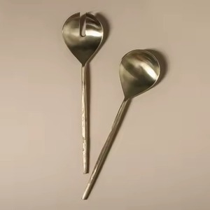 Designer <b>salad</b> <b>spoon</b> and fork <b>Salad</b> Server Shiny Polished Metal Cutlery Shape and Size mirrored steel - Product Image 6