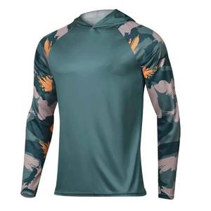 Pesca logotipo personalizado manga larga poliéster secado rápido al aire libre ligero pesca sudaderas UPF50 + con capucha al por mayor camisas de pesca - Product Image 2