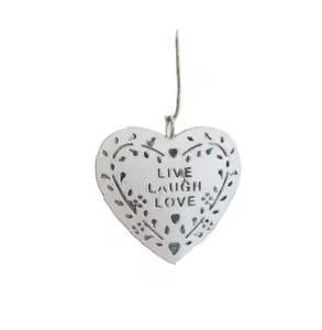 Hermoso adorno colgante de corazón de metal para regalo de vacaciones de árbol de Navidad - Product Image 5