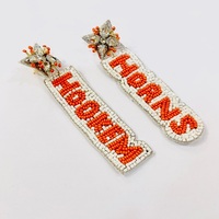 Boucles d'oreilles pendantes en tissu pour femme, personnalisables, faites à la main en Inde, ornées de perles de riz, 3 pouces de long, pour carnaval, festival, mode