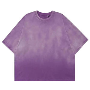 T-shirt en tissu jersey lourd et coupe ample au prix de gros T-shirt avec logo brodé à chaud pour hommes - Product Image 2