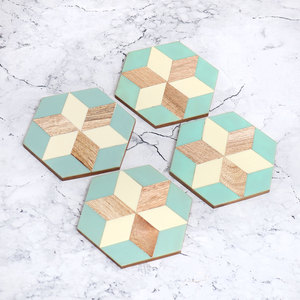 Wholesale Premium Irregular Shaped Modern Wooden <b>Coasters</b> <b>for</b> Tea Cups Bulk Table Use Eco-Friendly <b>Drink</b> Mats <b>for</b> Hot Cold - Product Image 1