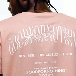 Chemises solides à épaules tombantes Logo graphique personnalisé T-shirts à manches courtes pour hommes 240 Gsm 100 T-shirts à col rond en coton peigné - Product Image 3