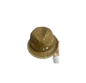 Customized Natural Seagrass Wide-Brimmed Sombrero Straw Bamboo <b>Hat</b> Cheap <b>Fedora</b> for Summer Sports Business Casual Party bar - Product Image 1
